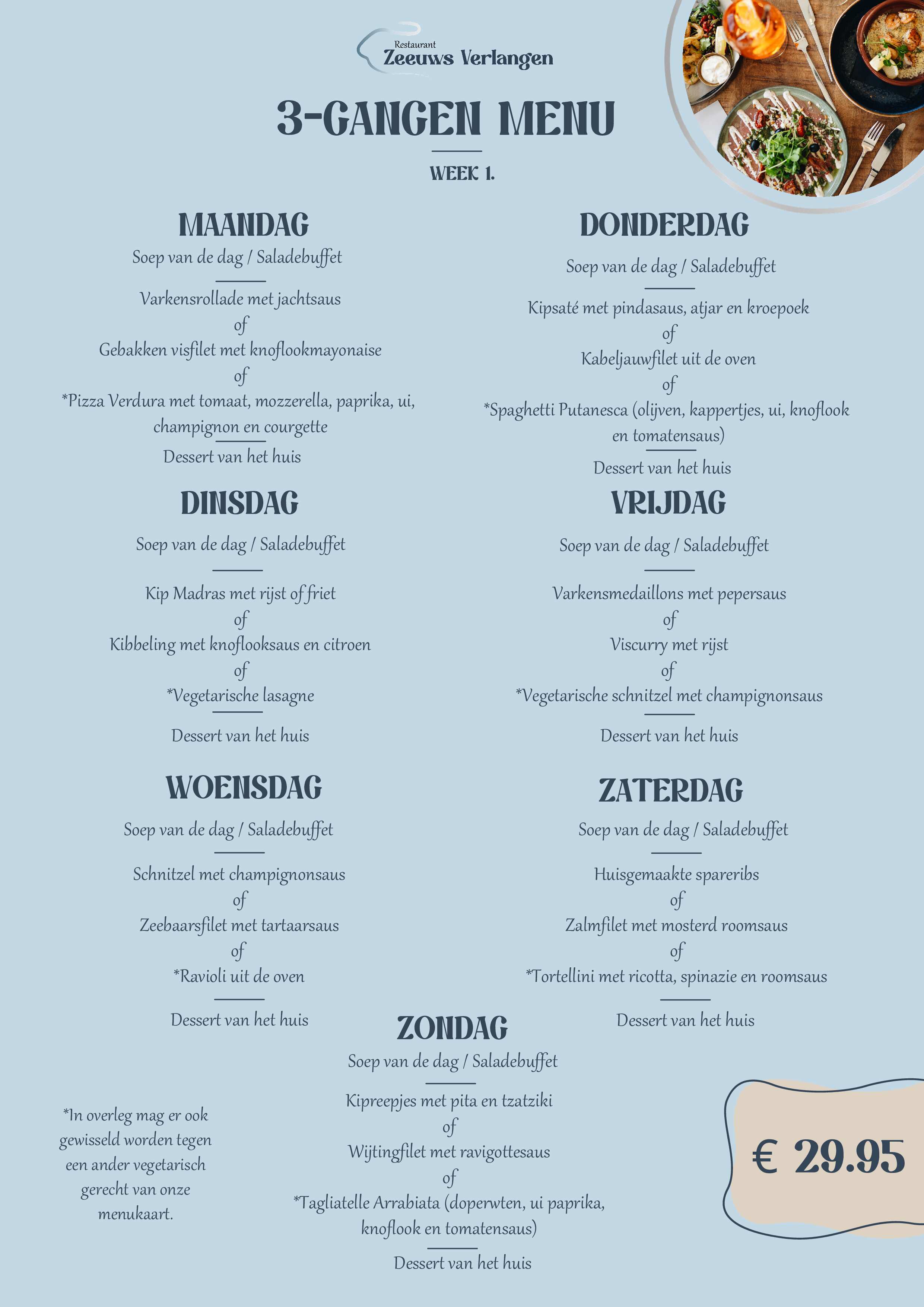3-gangen menu pagina 1
