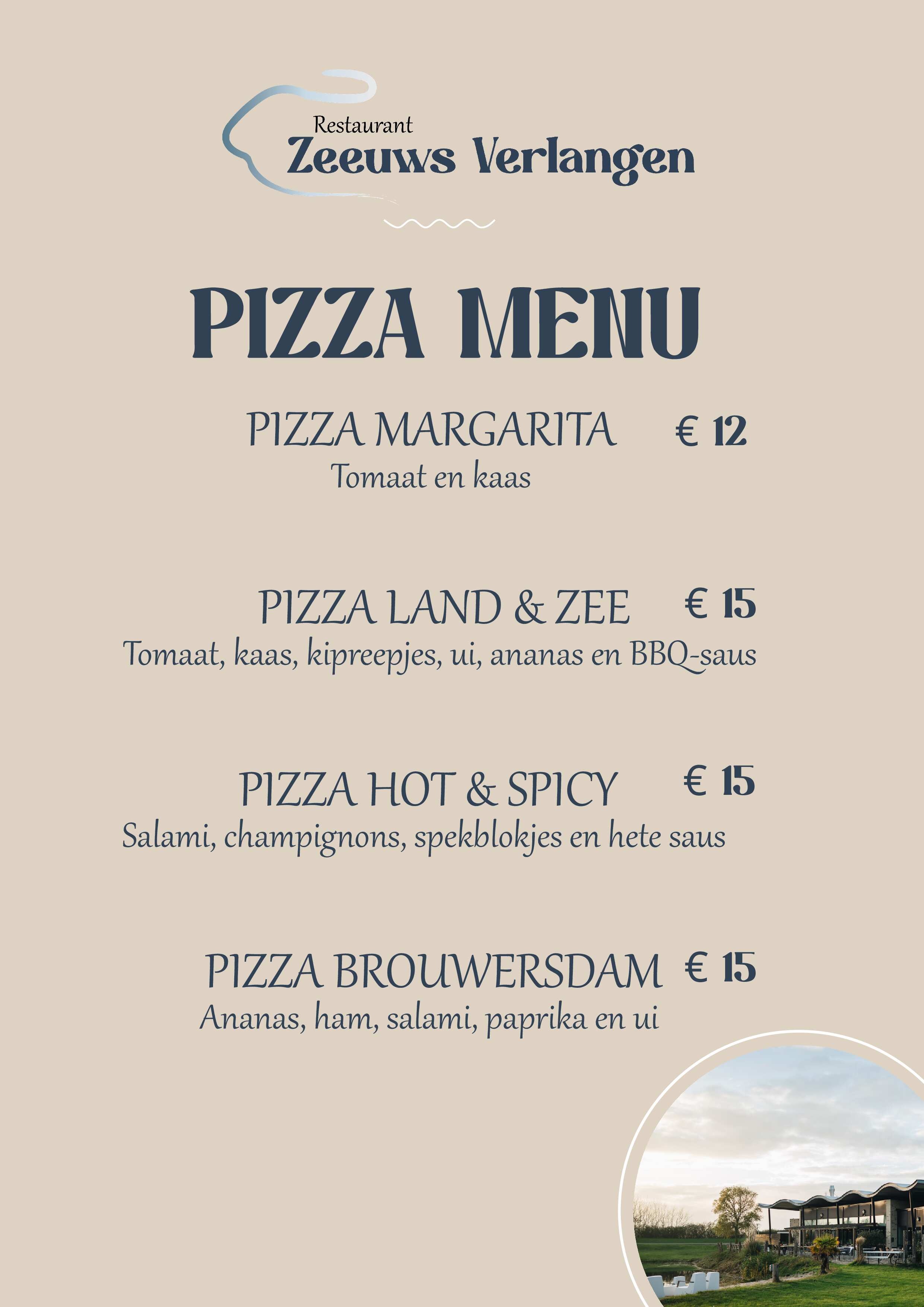 A la carte menu page 3