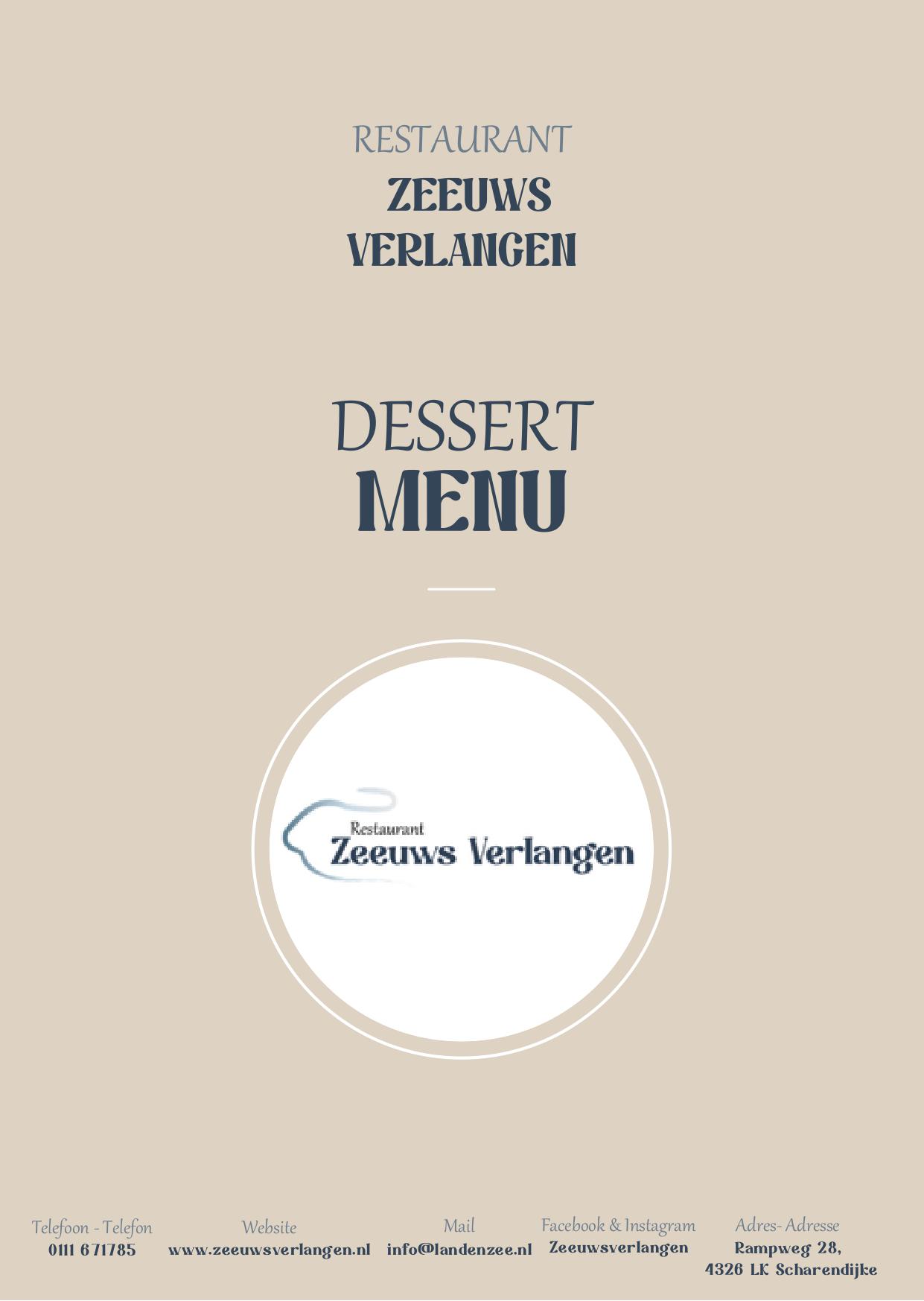 Dessert menu page 1